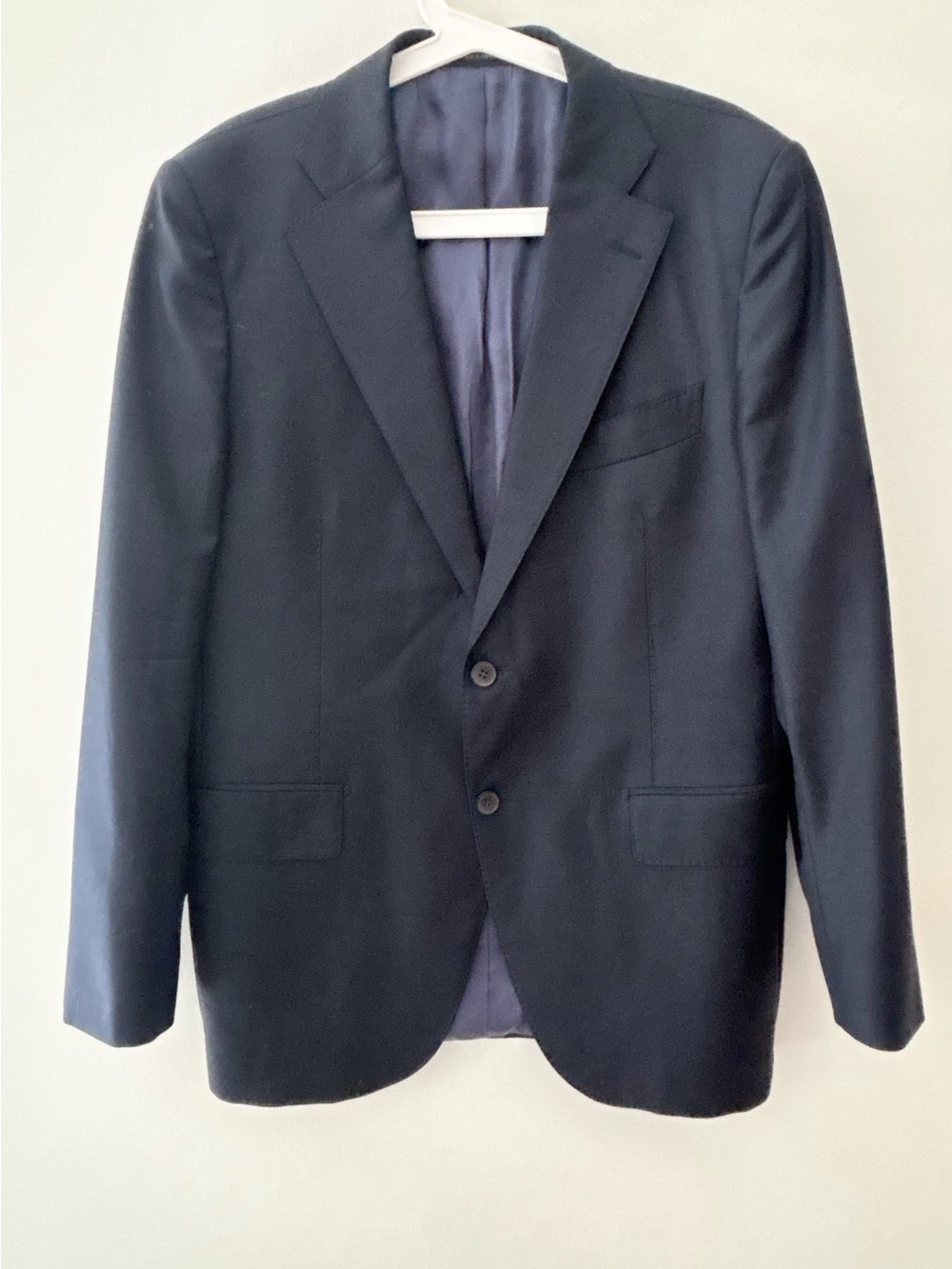 Suitsupply navy pure wool super 110s blazer suit jacket men size 42 regular